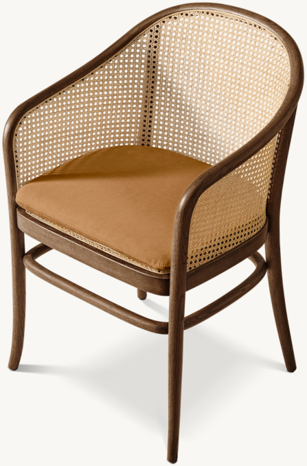 Juliette Cane Barrel Leather Cushion