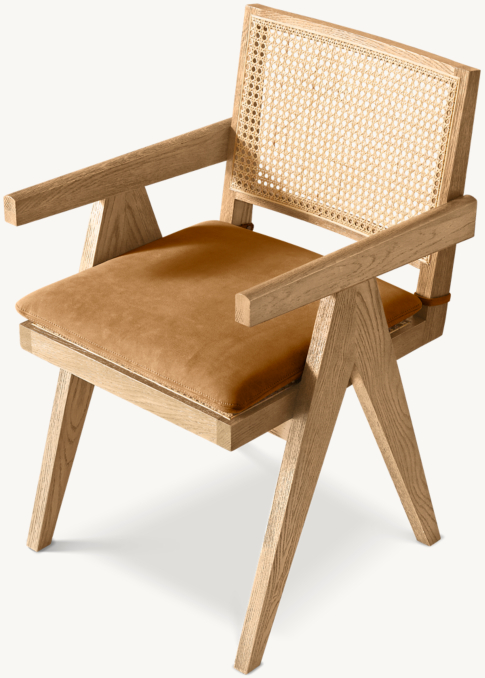 Jakob Cane Dining Chair Leather Cushion
