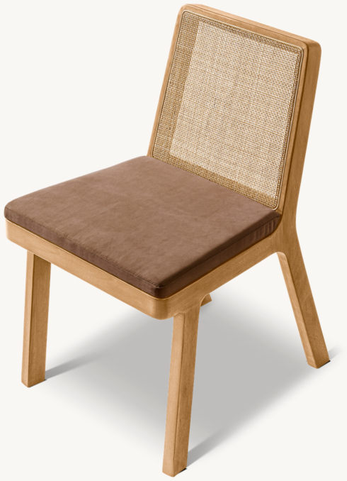 Three-Quarter High With Cushion view of Santiago Leather Dining Cushion 