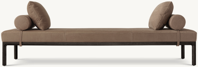 Padua Leather Double-Bolster Daybed