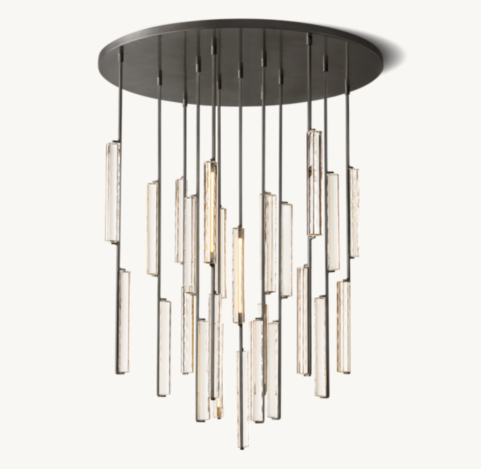 Audubon Crystal Round Chandelier 56\"