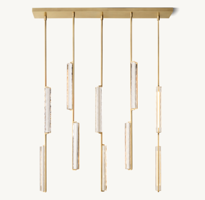 Audubon Crystal Linear Chandelier 54\"