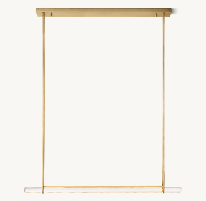 Audubon Crystal Single Bar Linear Chandelier 60\"