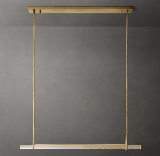 Audubon Crystal Single Bar Linear Chandelier 60\"