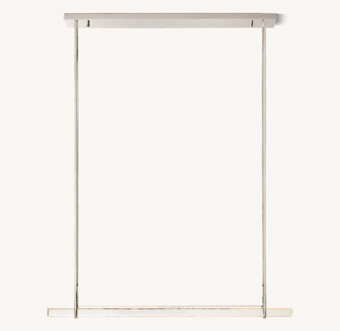 Audubon Crystal Single Bar Linear Chandelier 60\"