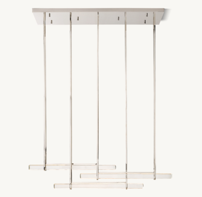 Audubon Triple Bar Linear Chandelier 152cm