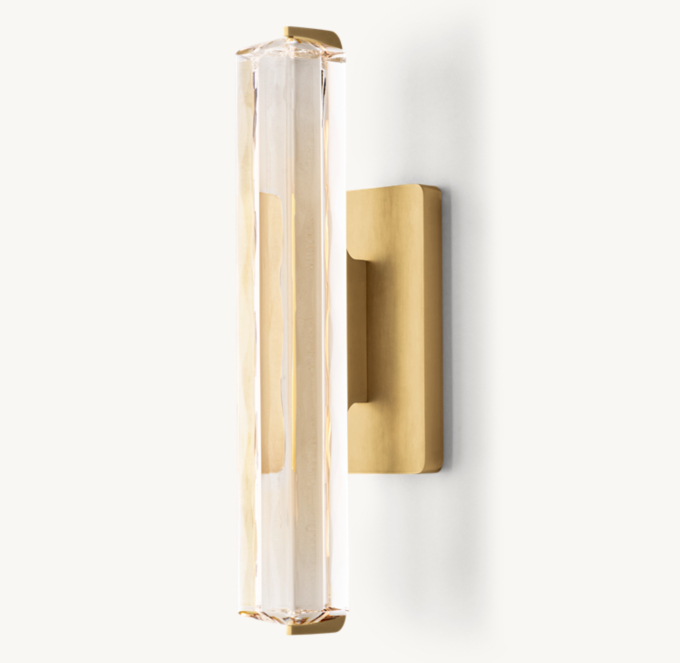 38cm sconce shown in Lacquered Burnished Brass.