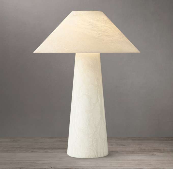 Mycena Round Stone Table Lamp