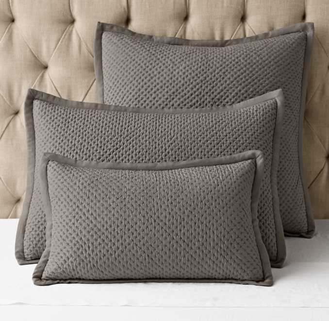 Washed Silk Sham | RH