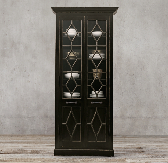 Georgian Fretwork Double-Door Cabinet