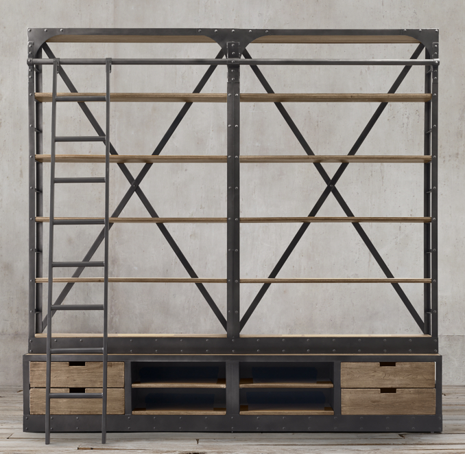 1950s Dutch Shipyard Quad Shelving