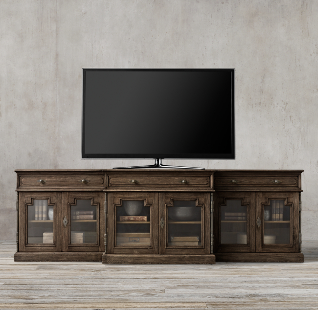 Montpellier Glass Media Console Restoration Hardware