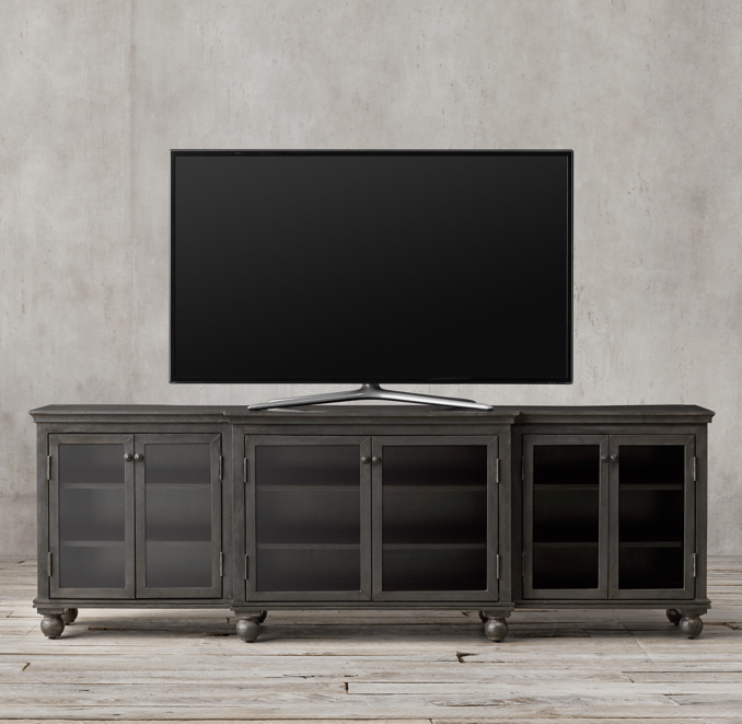 Annecy MetalWrapped Glass Large Media Console