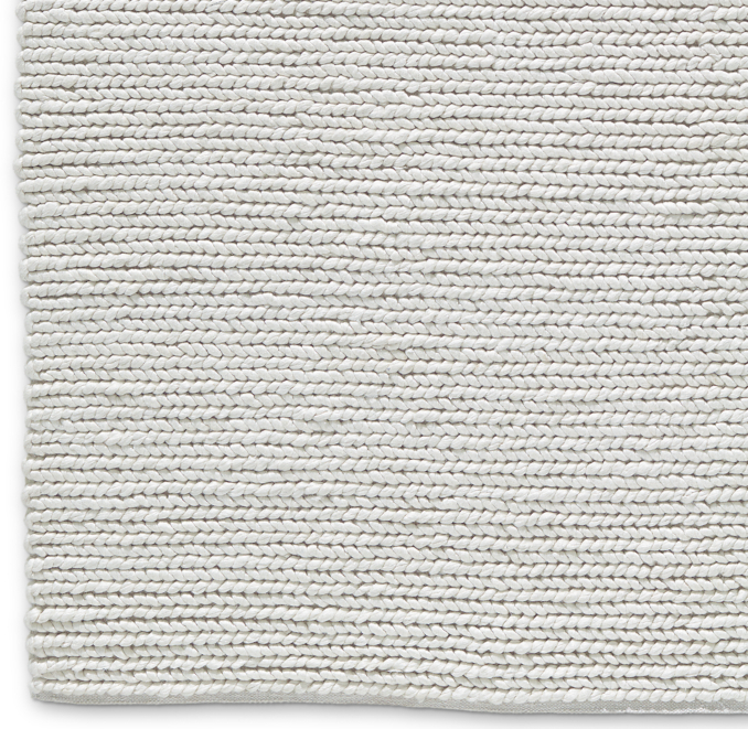 Chunky Textured Rug Swatch White