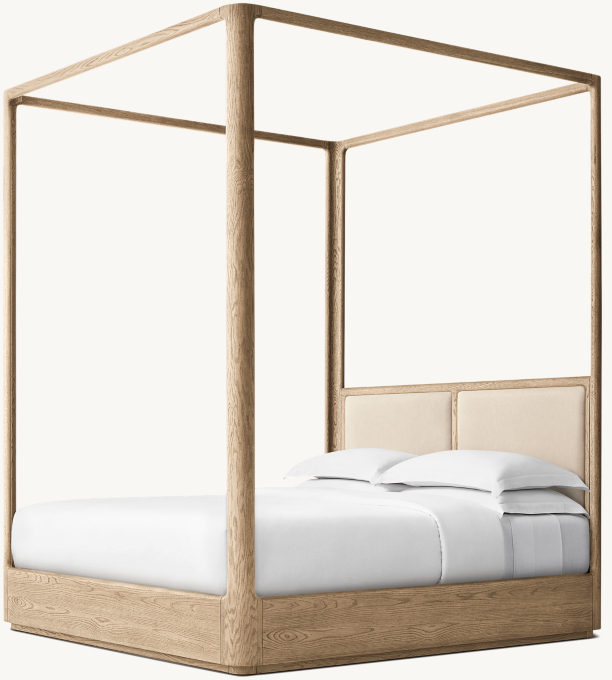 Trieste Leather Canopy Bed