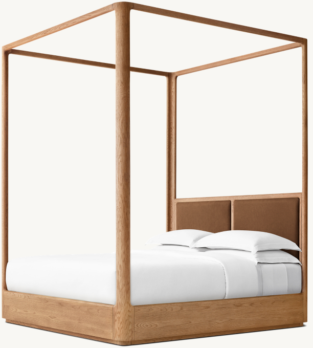 Trieste Leather Canopy Bed