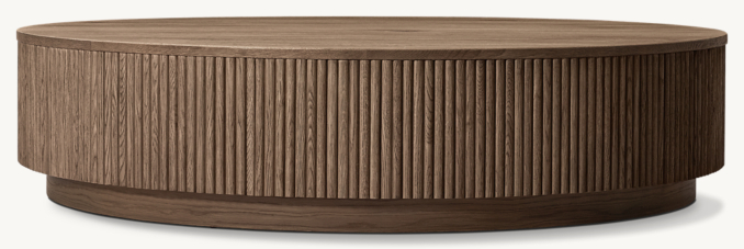 Front view of Mulholland Plinth Round Coffee Table 