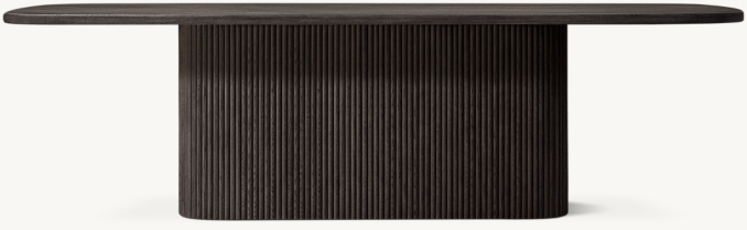 Mulholland Emperador Pedestal Rectangular Dining Table - Thumbnail 3