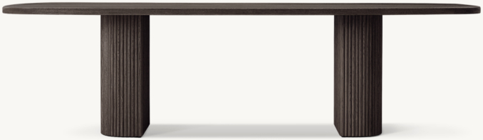 Mulholland Emperador Pedestal Rectangular Dining Table - Thumbnail 5