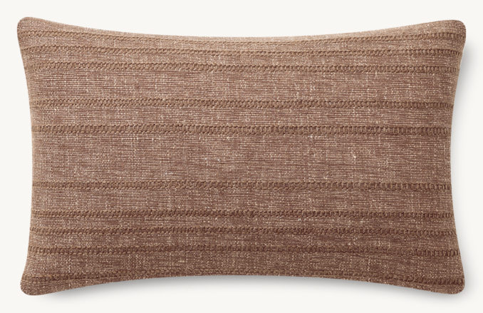 Overhead view of Kavi Horizonal Stripe Pillow Cover - Lumbar 