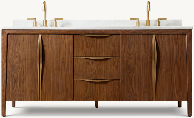 Gael Walnut Double Vanity