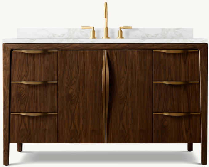 Gael Walnut Single Extra-Wide Vanity