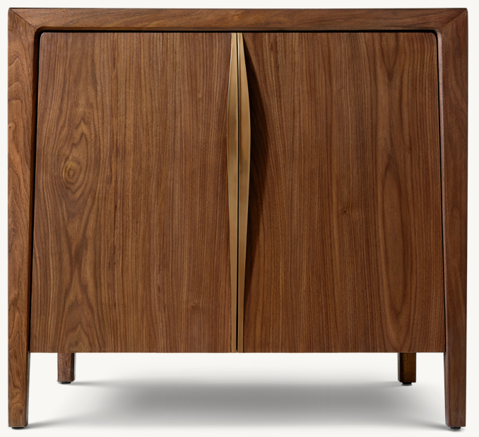 Front view of Gael Walnut Single Vanity Base 