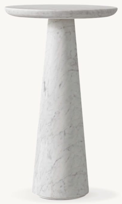 36cm drink table shown in Italian Carrara Marble.