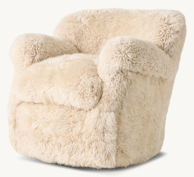 Professor's Sheepskin Swivel Chair