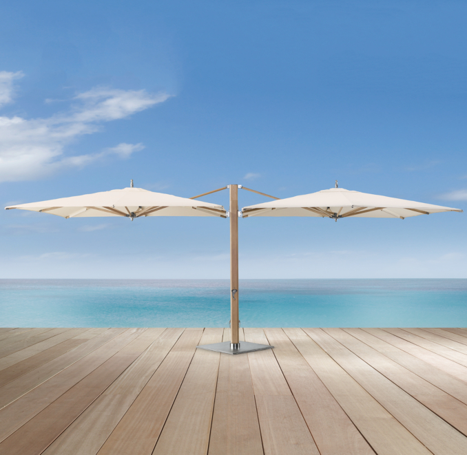 10' x 20' Tuuci® Ocean Master Max Dual Cantilever Square Aluma-Teak