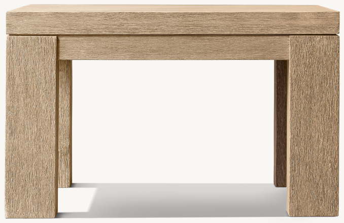 Belgian Trestle Teak Square Side Table