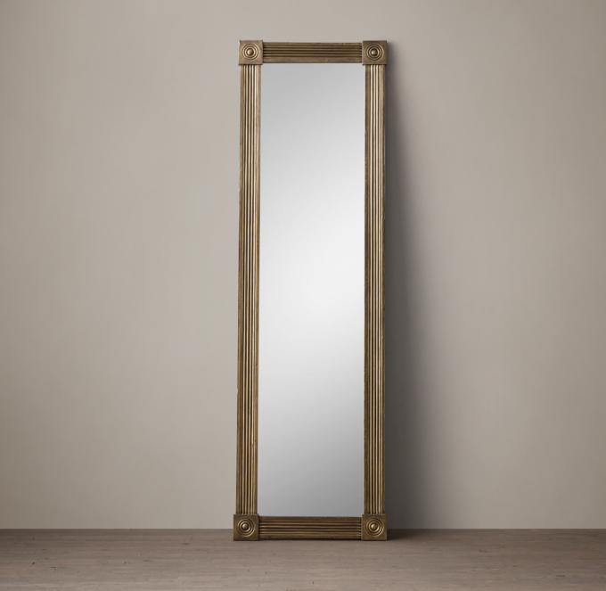 Circa 1810 French Empire Metal Leaner Mirror