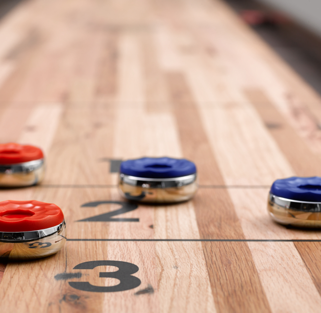 Reclaimed Oak Shuffleboard Table