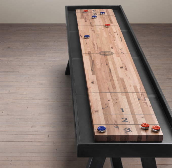 Reclaimed Oak Shuffleboard Table