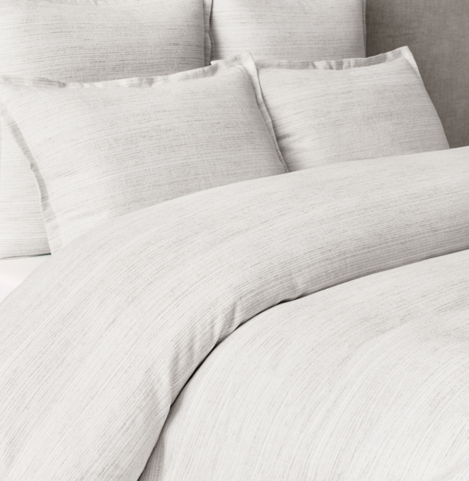 Striated Cotton-Linen Duvet Cover