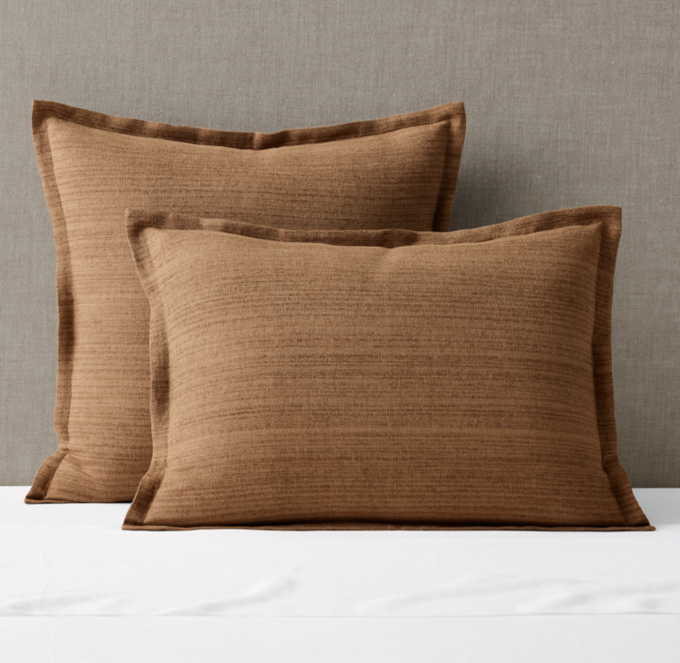 Striated Cotton-Linen Sham
