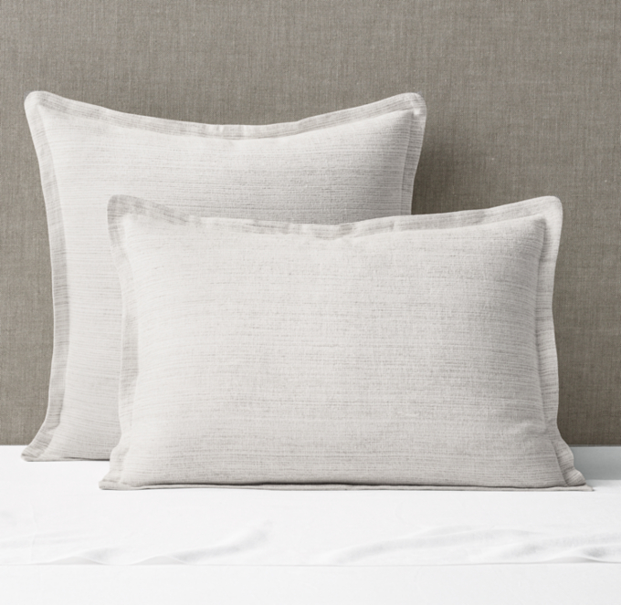 Striated Cotton-Linen Sham