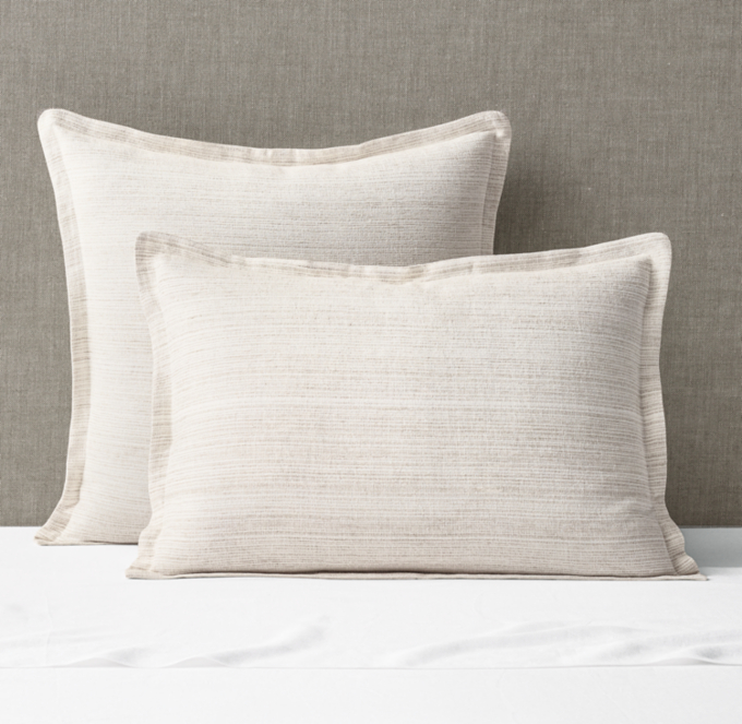 Striated Cotton-Linen Sham
