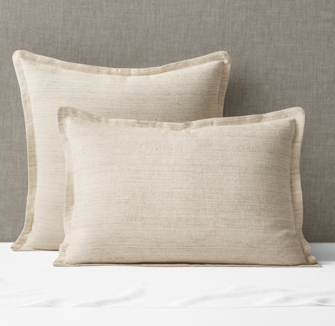 Striated Cotton-Linen Sham
