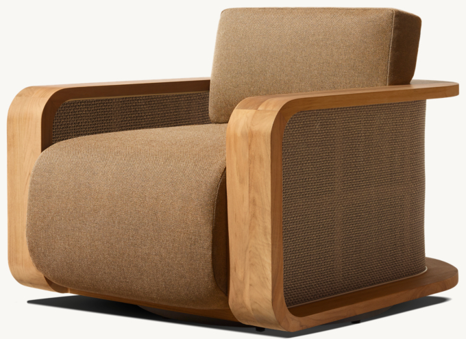 Santiago Teak Swivel Lounge Chair 