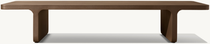 Santiago Aluminum Rectangular Coffee Table 