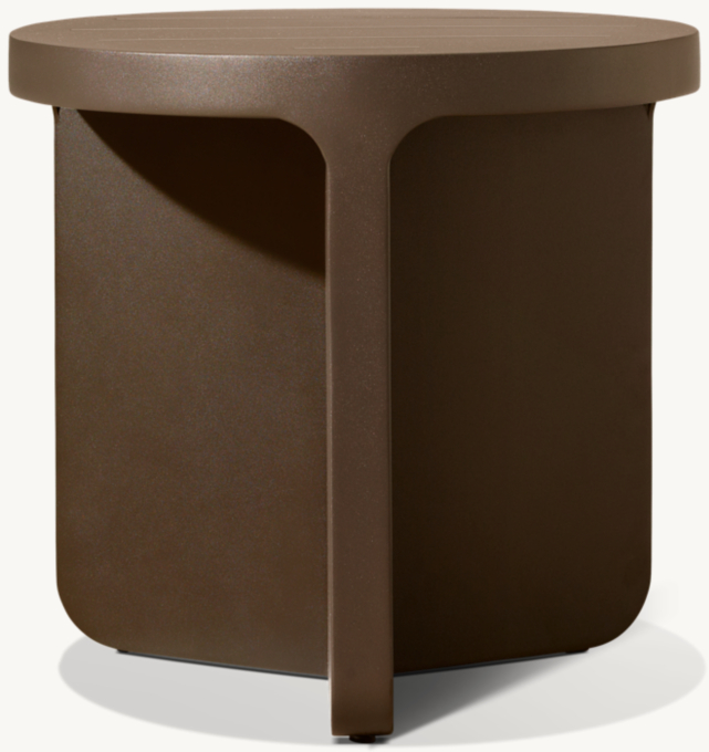 Santiago Aluminum Round Side Table 