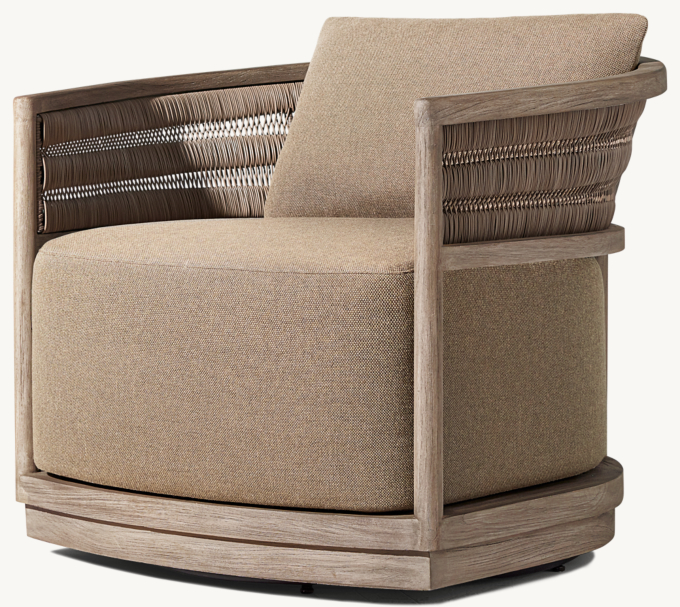 Nusa Teak Swivel Lounge Chair 
