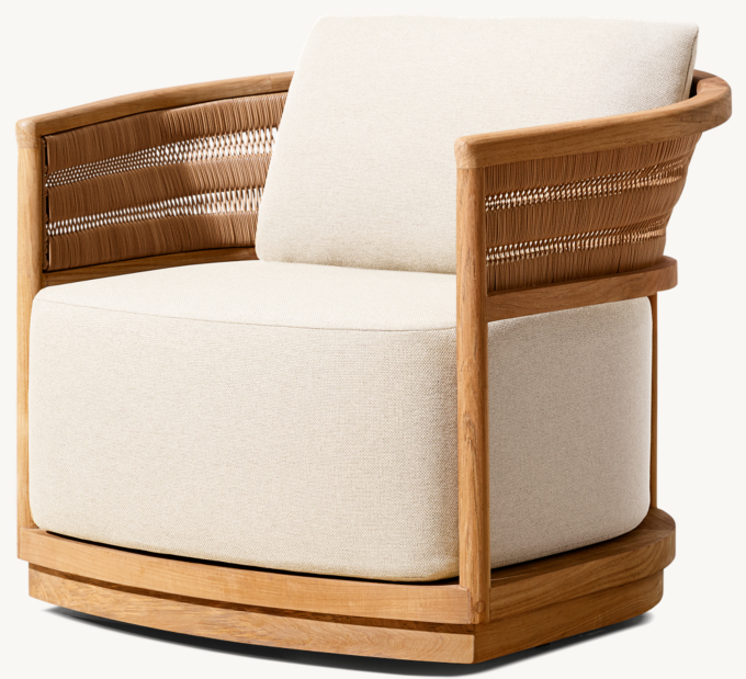 Nusa Teak Swivel Lounge Chair 