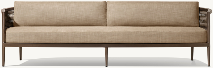 Nusa Aluminum Outdoor Sofa - Mediterranean Style