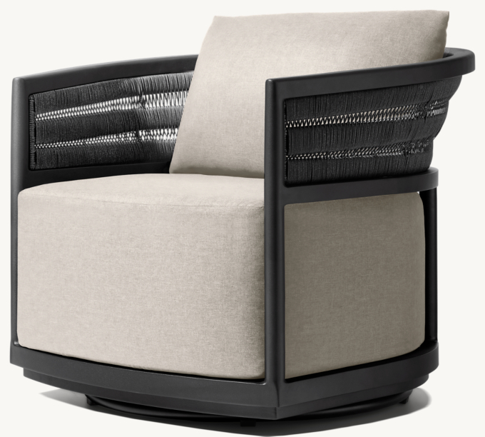 Nusa Aluminum Swivel Lounge Chair 