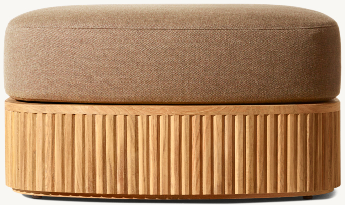 Byron Teak Ottoman 