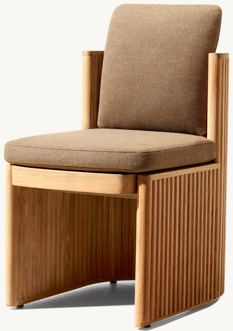 Byron Teak Open-Base Dining Side Chair
