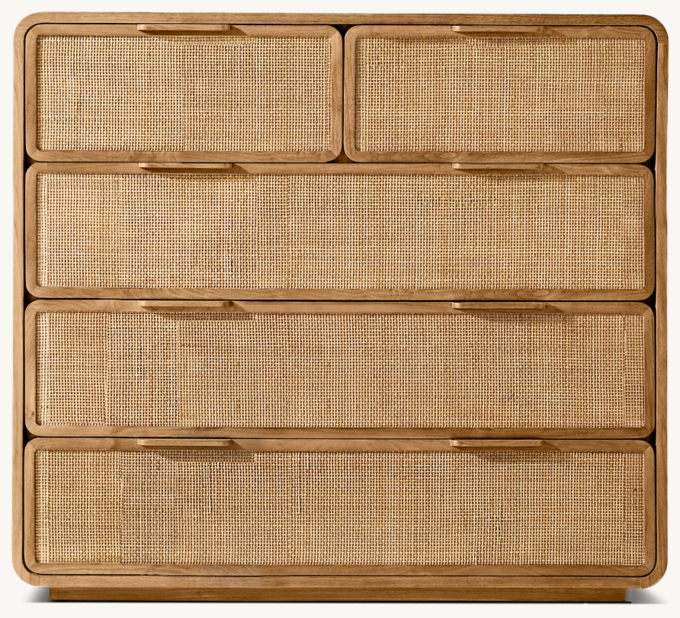 Santiago Cane 5-Drawer Dresser