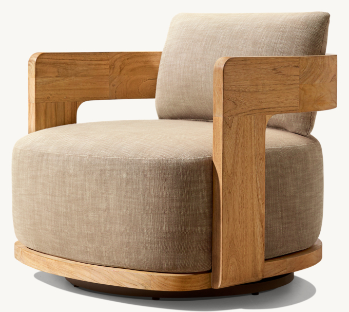 Bronte Teak Swivel Lounge Chair 